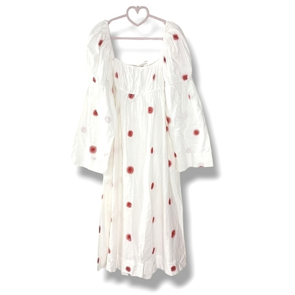 NWOT Free People Emory Embroidered Midi Dress $168  Small - Picture 7 of 9